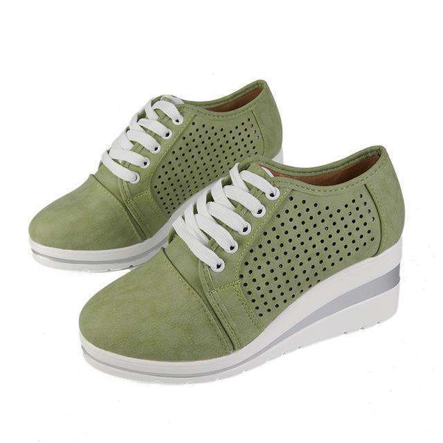 High Heel Lace Up Sneakers for Women