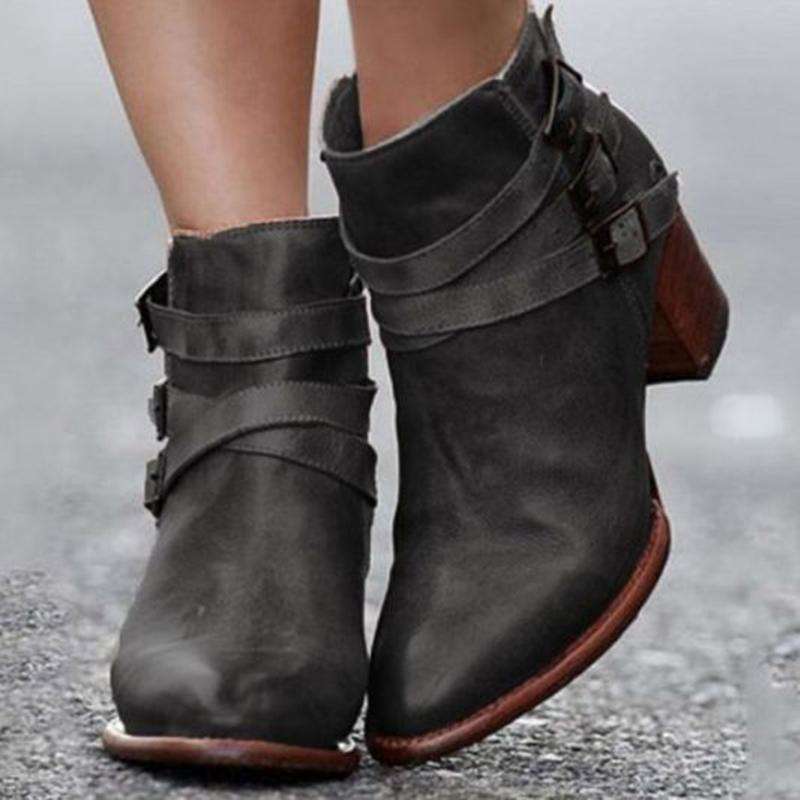 Low Heel Motorcycle Spring Boots