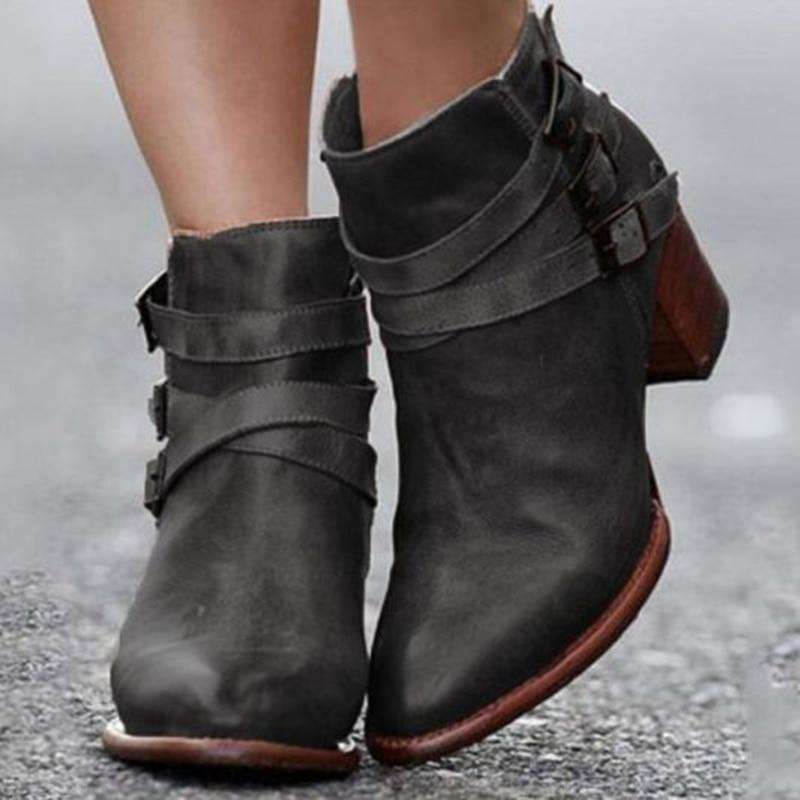 Low Heel Motorcycle Spring Boots