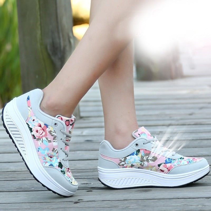 Women Fashion Print Wedge Shoes