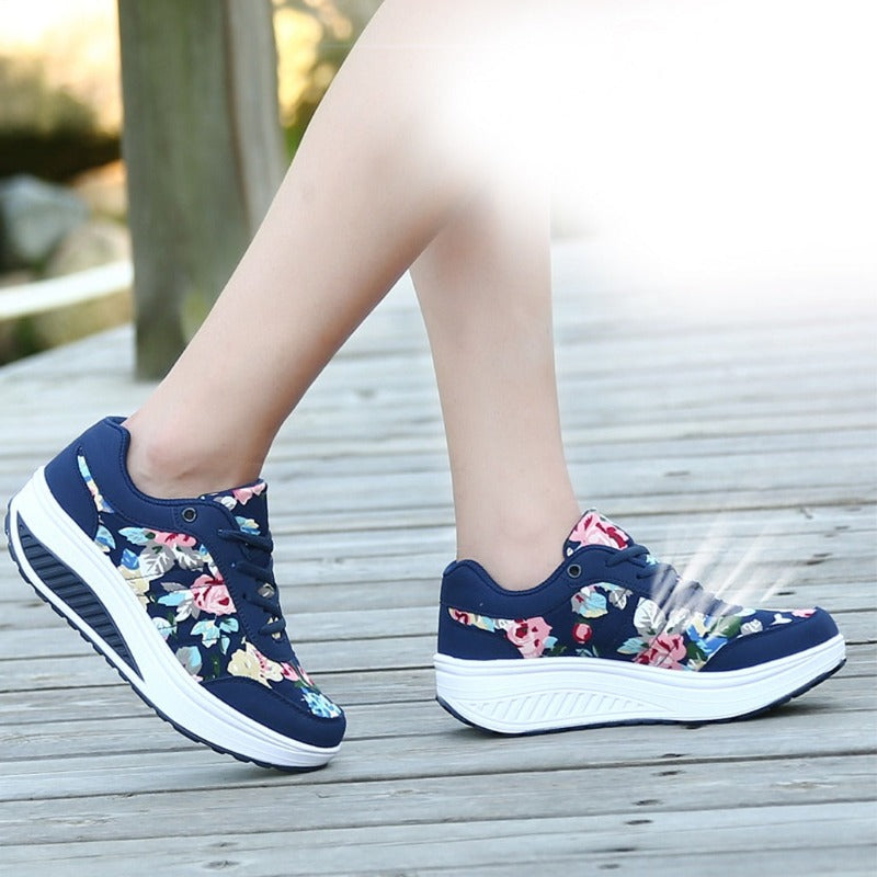 Women Fashion Print Wedge Shoes