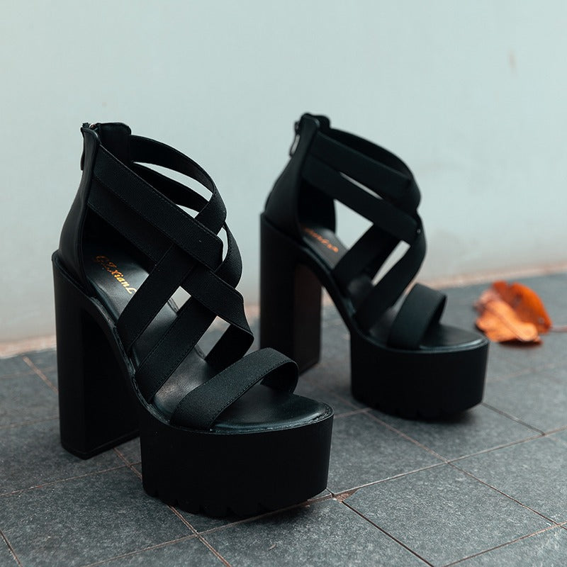 Women Sandals Platform Thin Heels