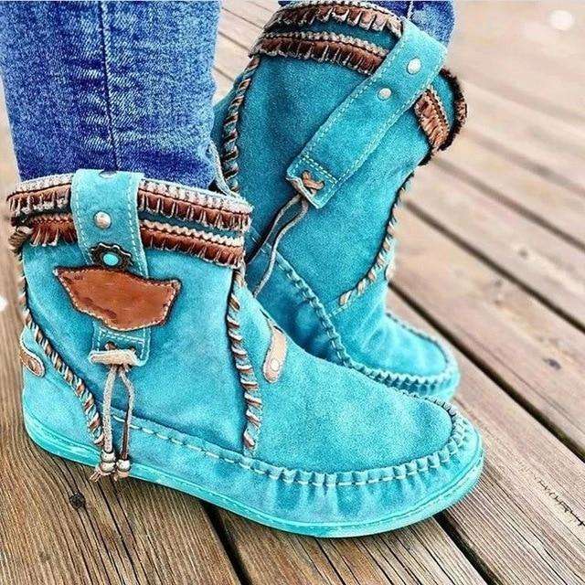 Autumn Casual Flat Retro Style Boots – Shoe Me Honey