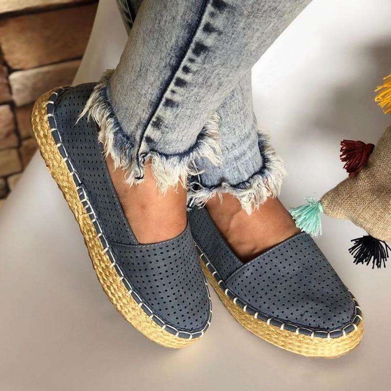 Wick Thread Sole Slip-On Flats