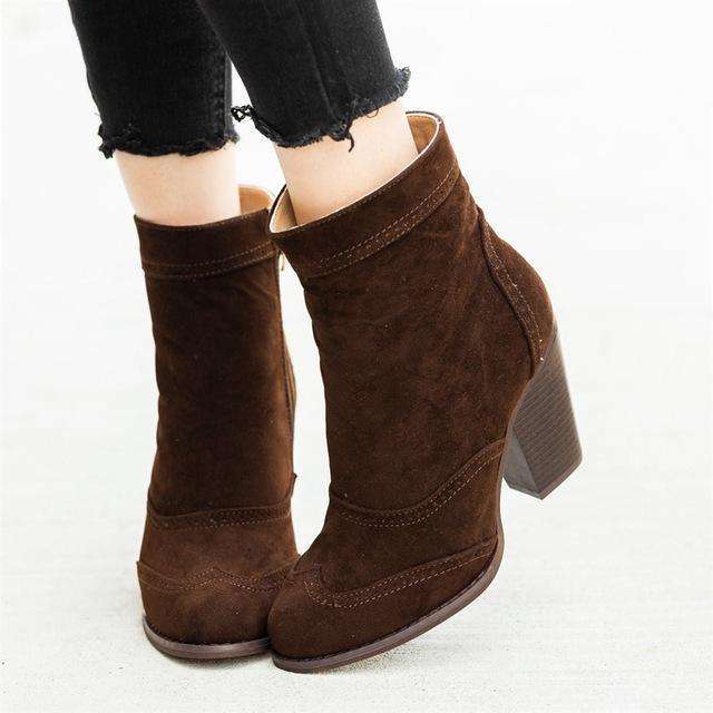 Suede Stylish Walking Booties