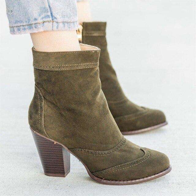 Suede Stylish Walking Booties