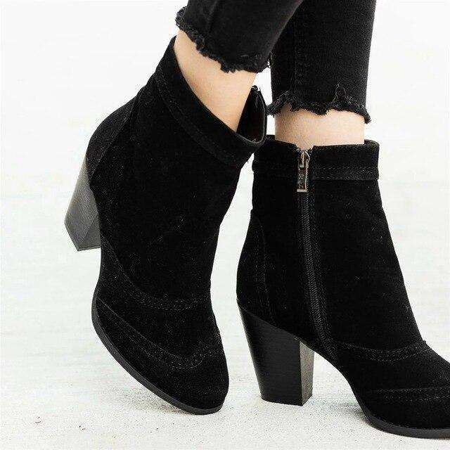 Suede Stylish Walking Booties