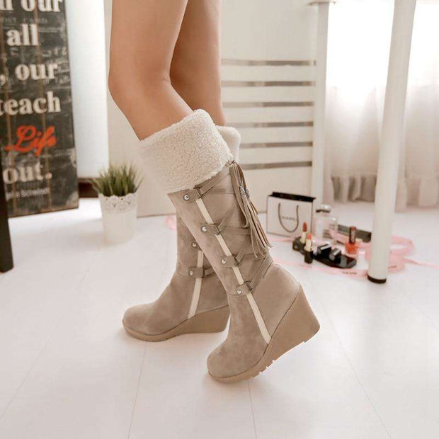 High Eski Tied Fashion Winter Boots