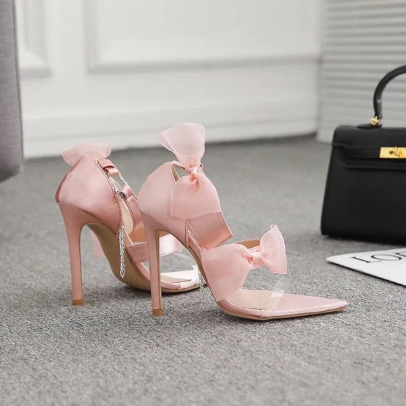 Satin Bow Detail Heels