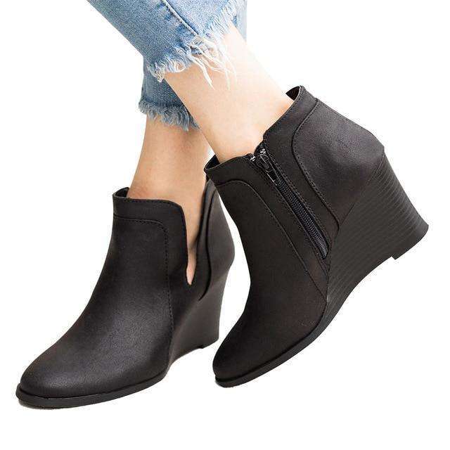 Pointed Toe Thick Sole Booties