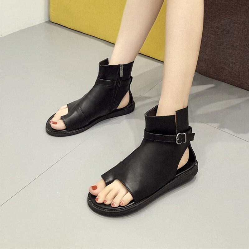 Women's  Open Toe High Heels Zipper