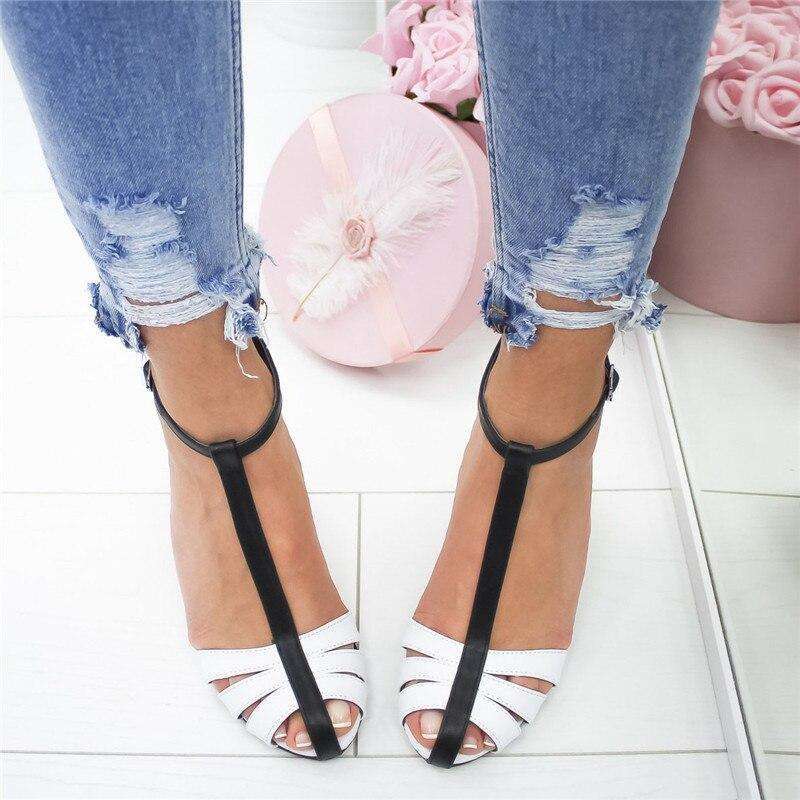 Colored Strap Line Heels