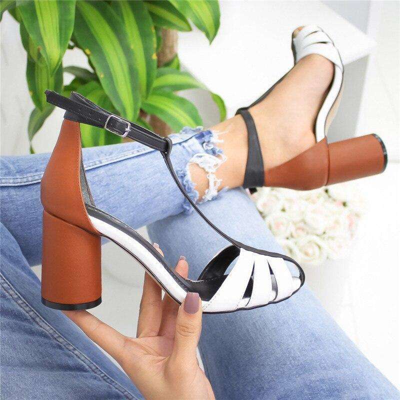 Colored Strap Line Heels
