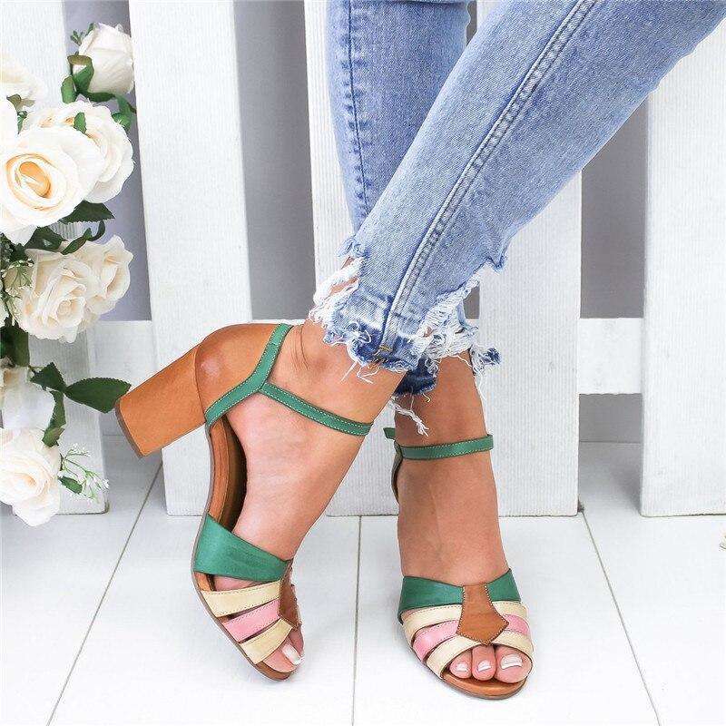 Colored Strap Line Heels