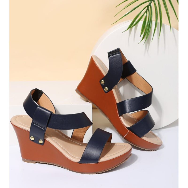 Women Platform Wedge Solid Sandal