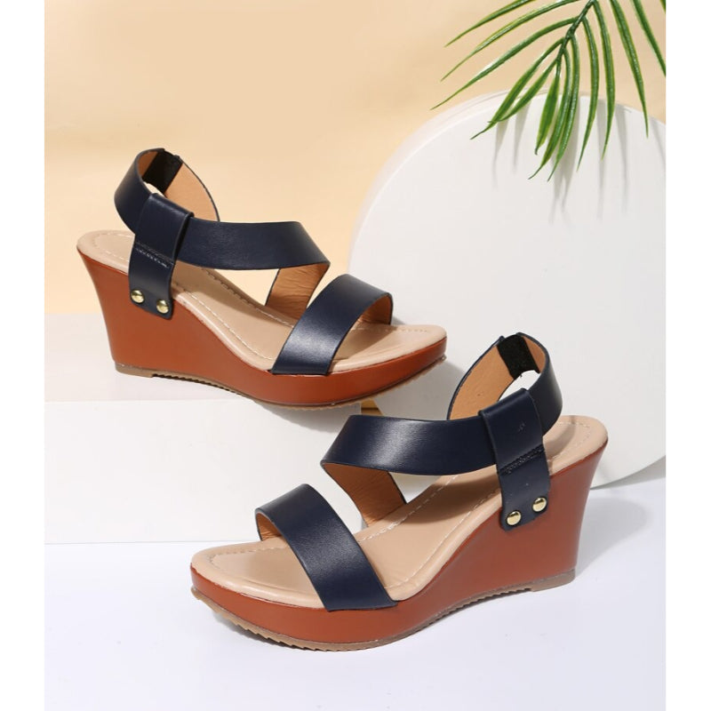 Women Platform Wedge Solid Sandal