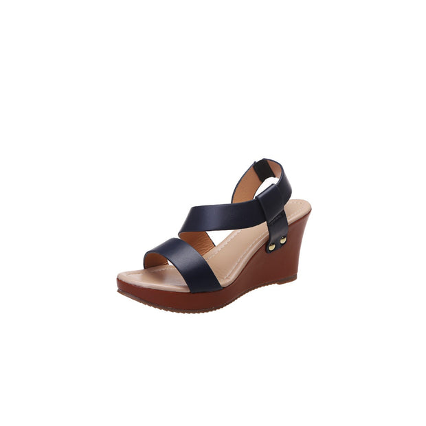 Women Platform Wedge Solid Sandal