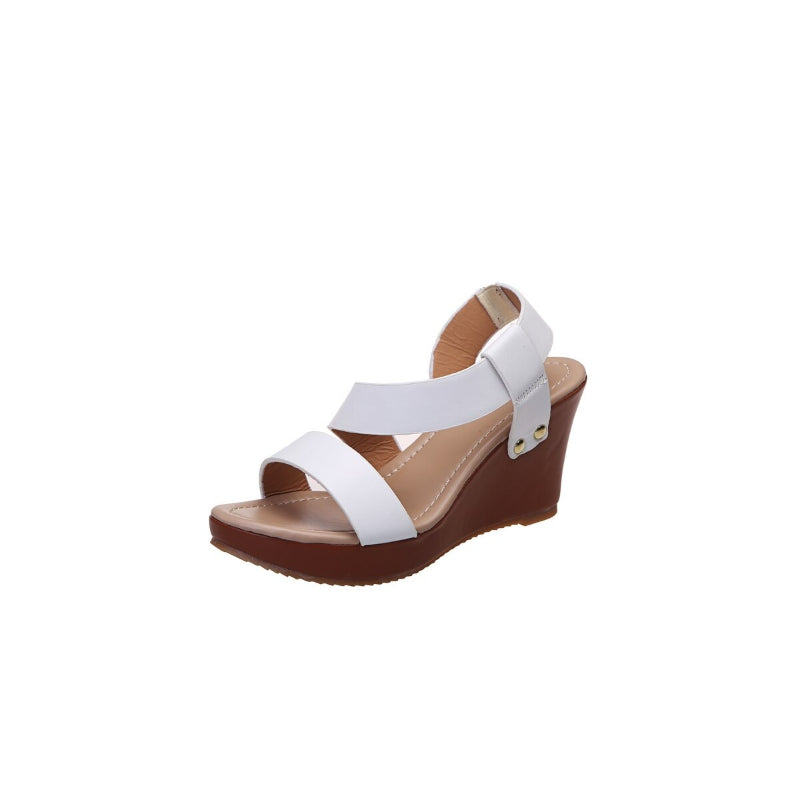 Women Platform Wedge Solid Sandal