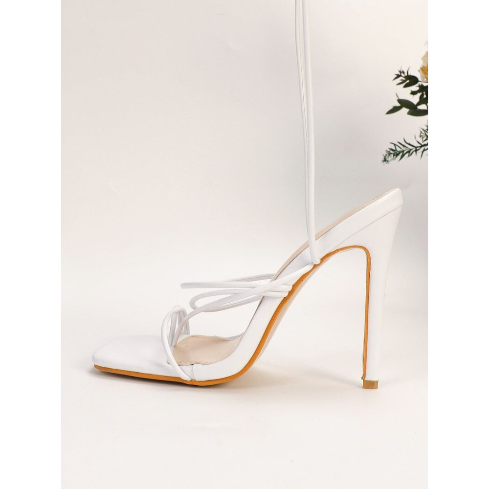 Women Narrow Band Square Toe White