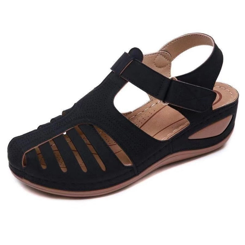 Leather Vintage Buckle Sandals