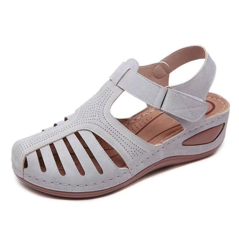 Leather Vintage Buckle Sandals