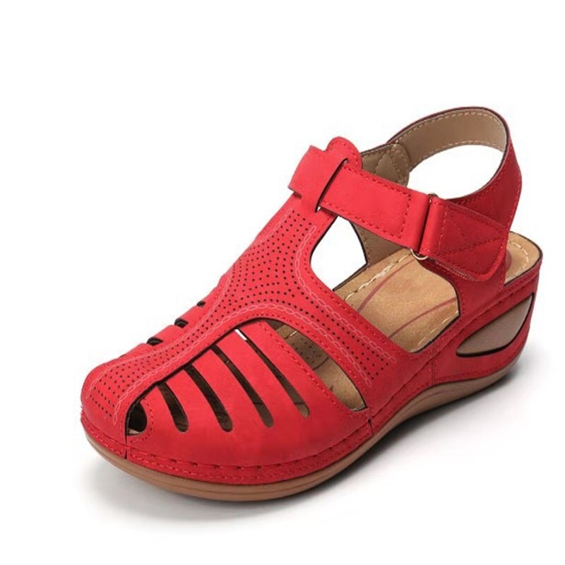 Leather Vintage Buckle Sandals
