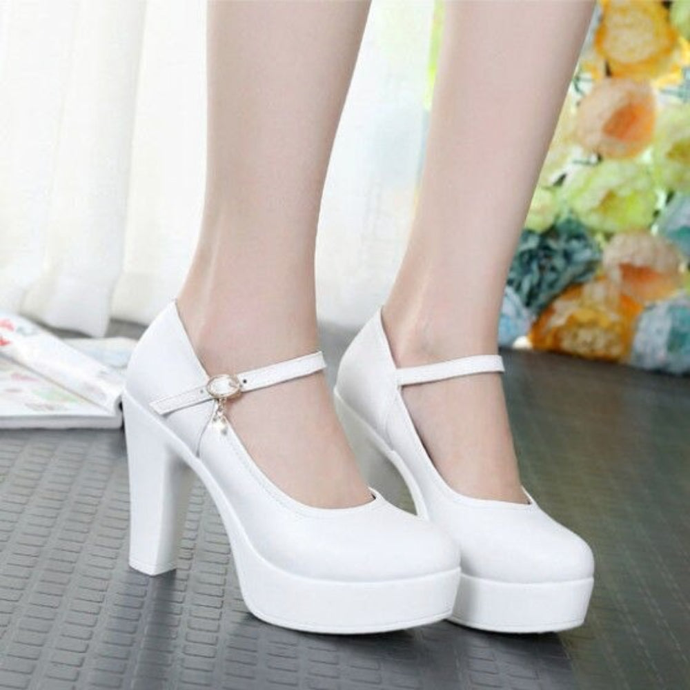 Women Leather Waterproof Shoes White