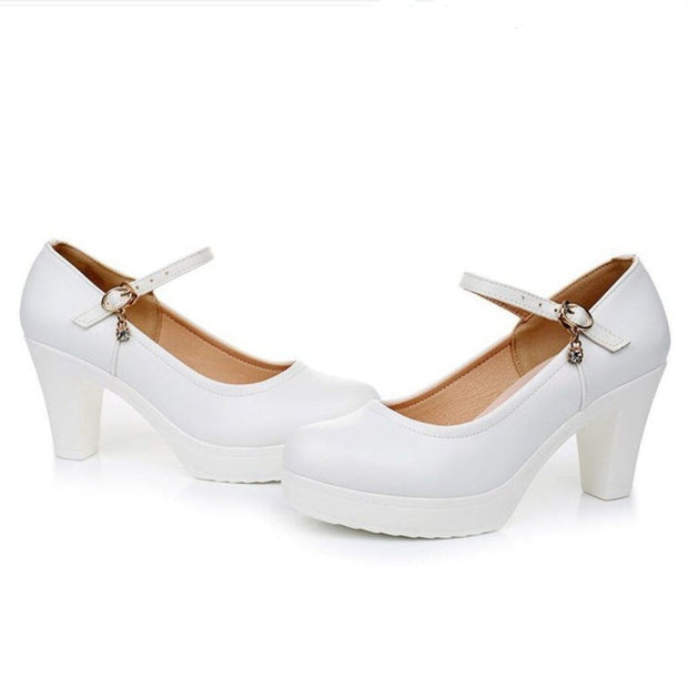 Women Leather Waterproof Shoes White