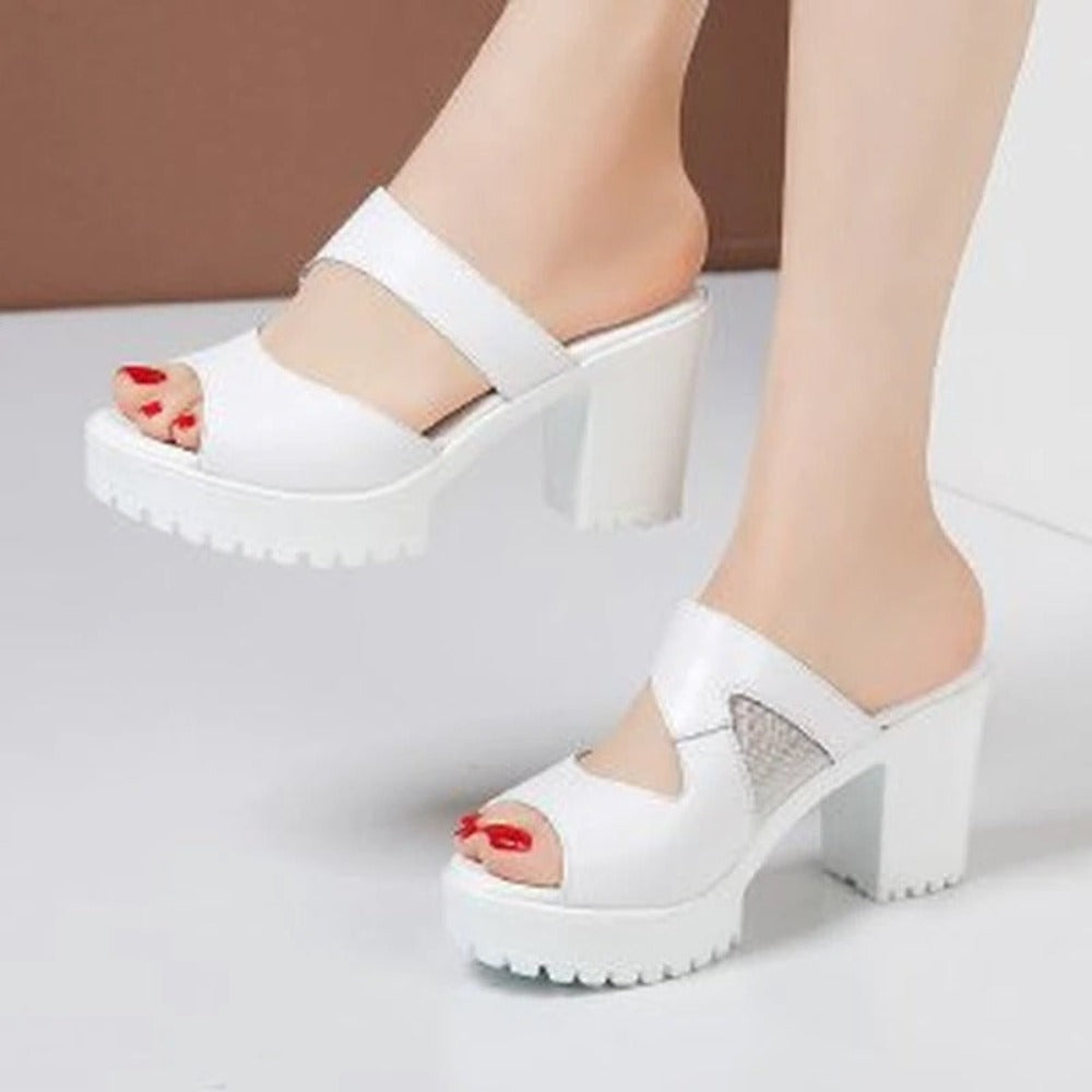 Women Heel Platform Slippers