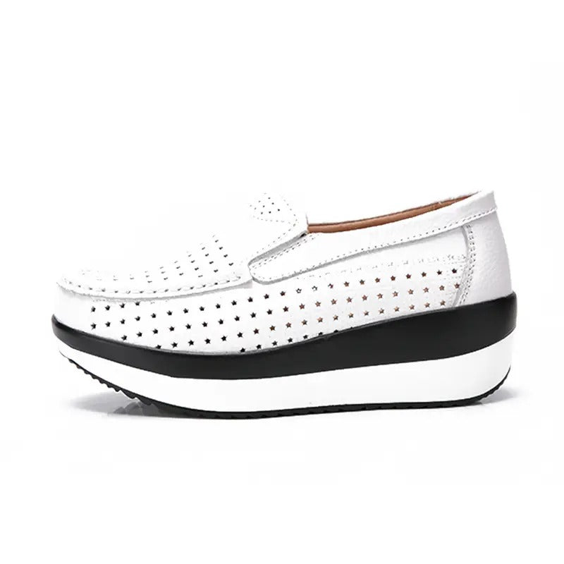 Women Leather Sneakers Casual Shoes