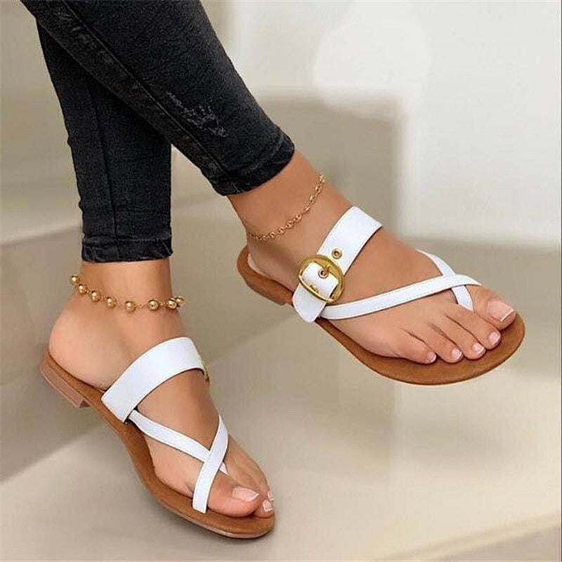 Clip Toe Flat Sandals