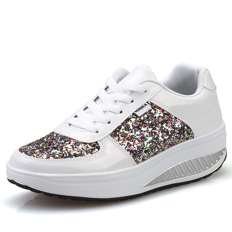 Casual Women Sequins Shake Shoes