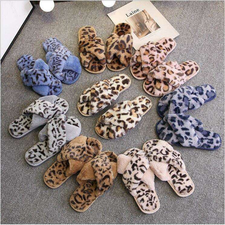 Leopard Print Indoor Ladies Slippers