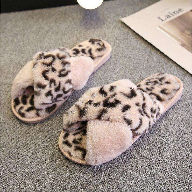 Leopard Print Indoor Ladies Slippers