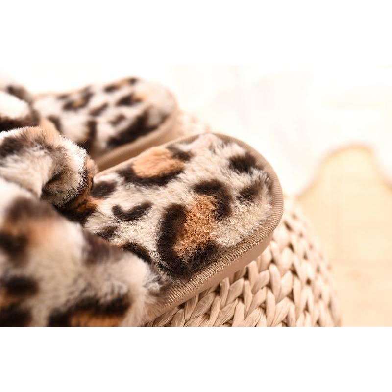 Leopard Print Indoor Ladies Slippers