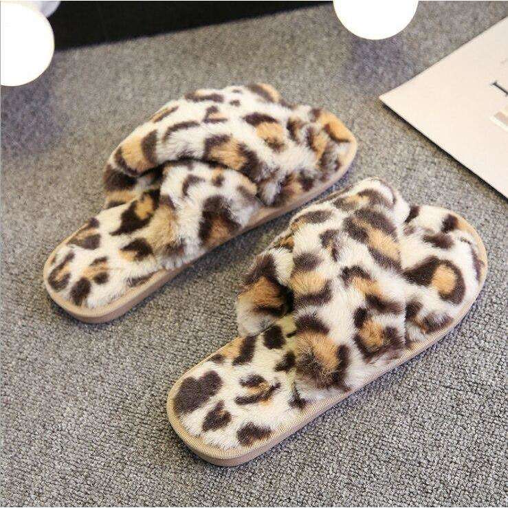 Leopard Print Indoor Ladies Slippers