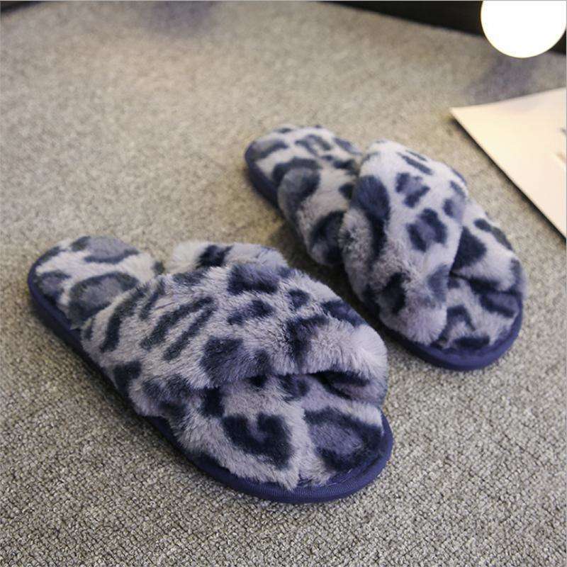 Leopard Print Indoor Ladies Slippers