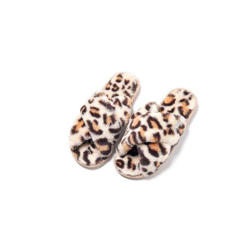 Leopard Print Indoor Ladies Slippers