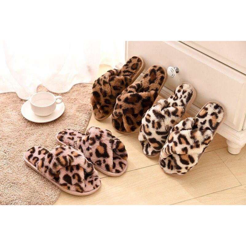 Leopard Print Indoor Ladies Slippers