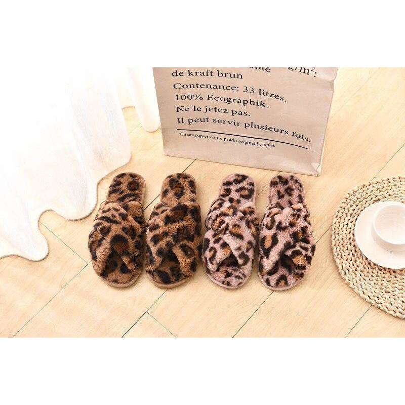 Leopard Print Indoor Ladies Slippers