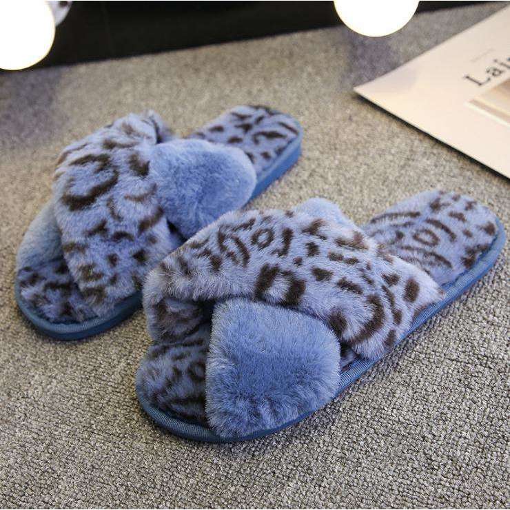 Leopard Print Indoor Ladies Slippers