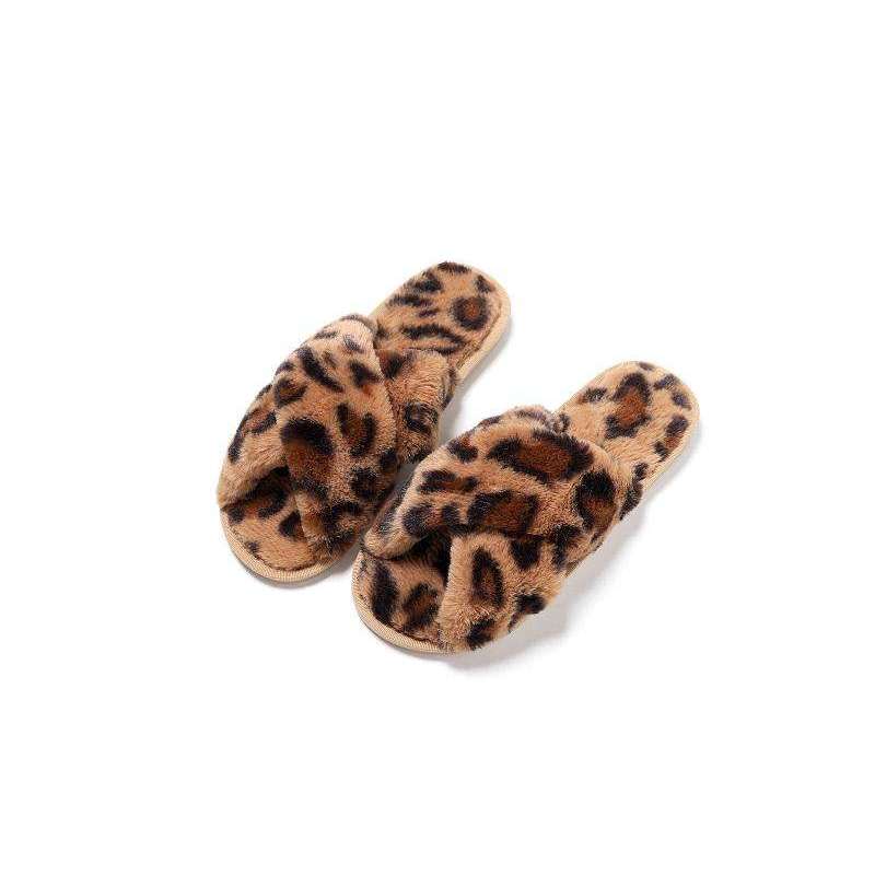 Leopard Print Indoor Ladies Slippers