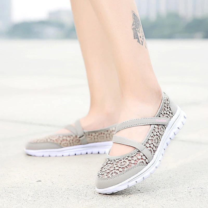 Women's Mesh Flat Walking Shoes