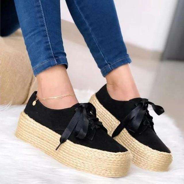 Canvas Loafers Thick Bottom Flats Shoes