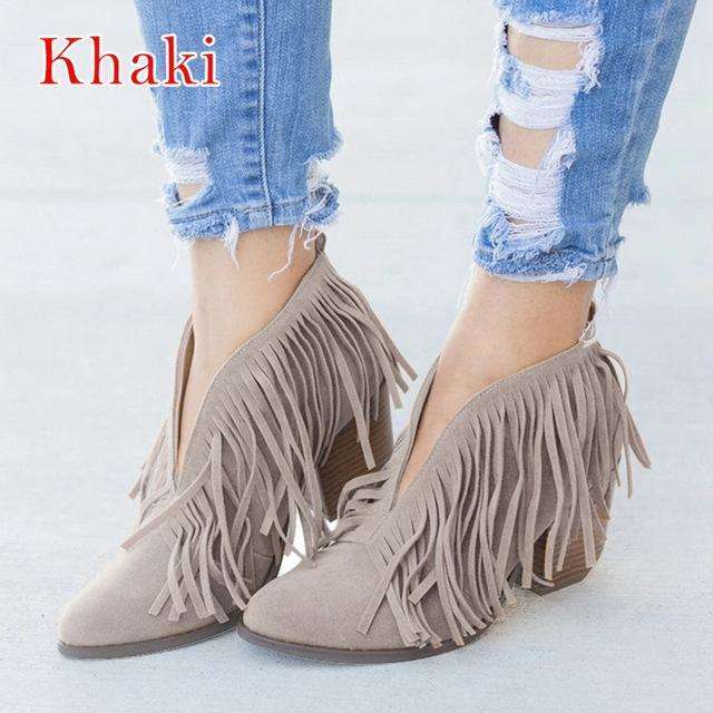 Vintage Strappy Mini Buckle Boots