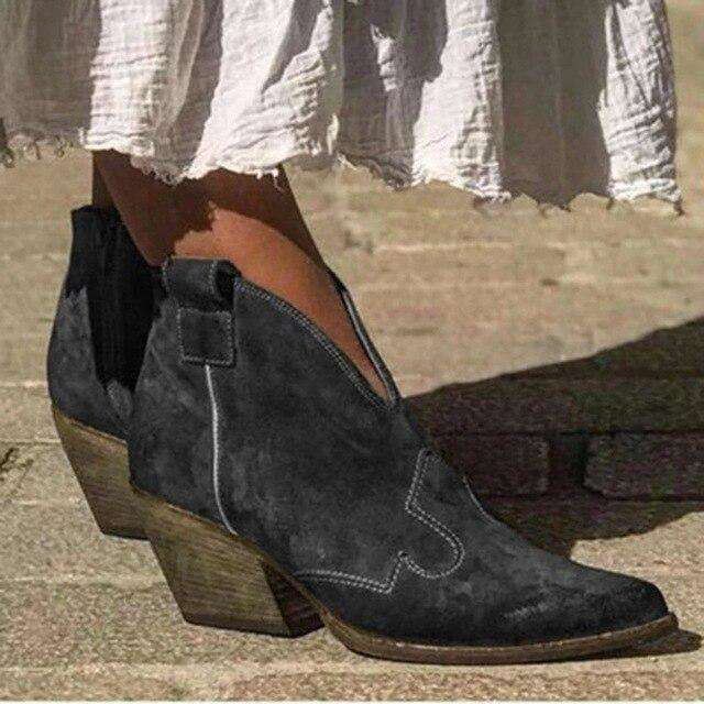 Vintage Strappy Mini Buckle Boots