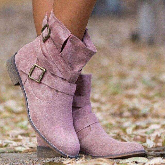 Non-slip Retro Style Warm Zipper Boots