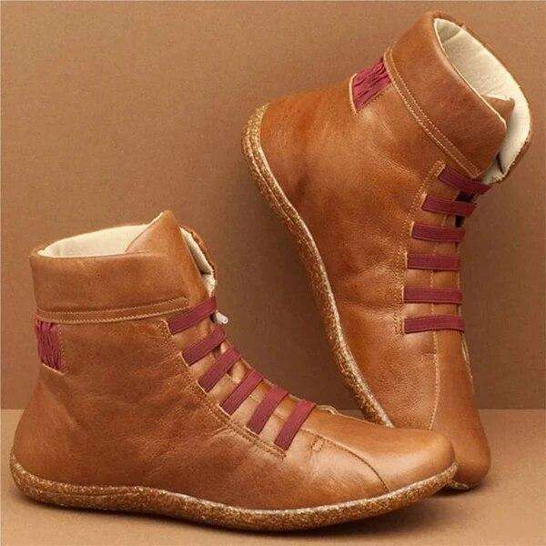 Women Autumn Strappy Vintage Boots