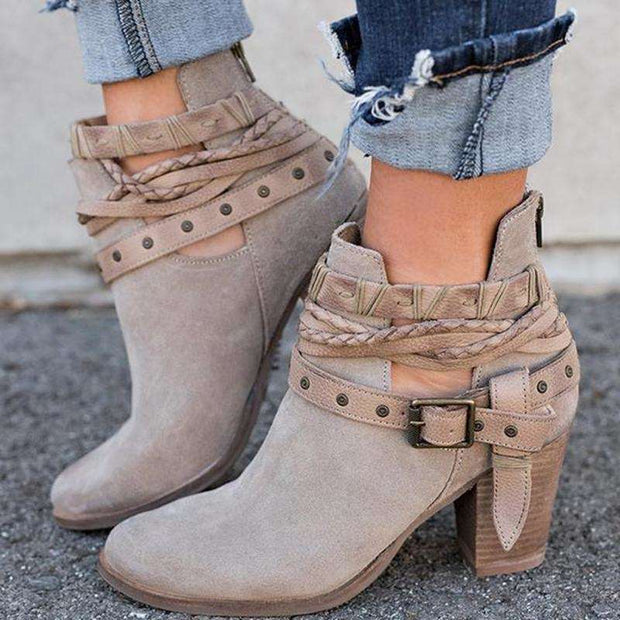 Women Fashion Casual Leather Boots