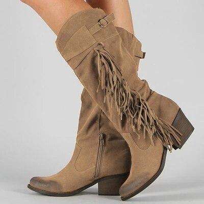 Classic Tassel Western Cowboy Boots